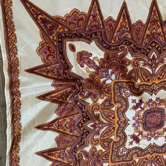 Colorful Paisley Silk Scarf - Picture 4 of 5